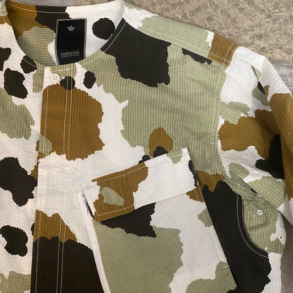 SS18 MAHARISHI SUMMER WOODLAND CAMO BUTTON UP! - Picture 2 of 5